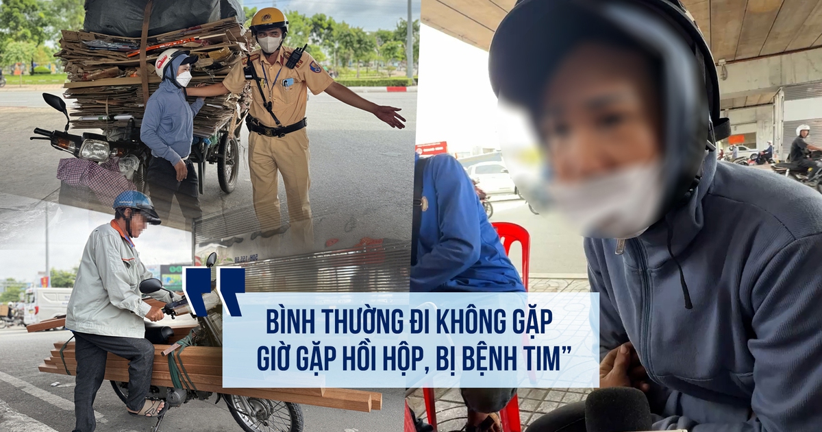 CSGT phạt xe cồng kềnh, người chở hàng hơn 200 kg nói vì hoàn cảnh