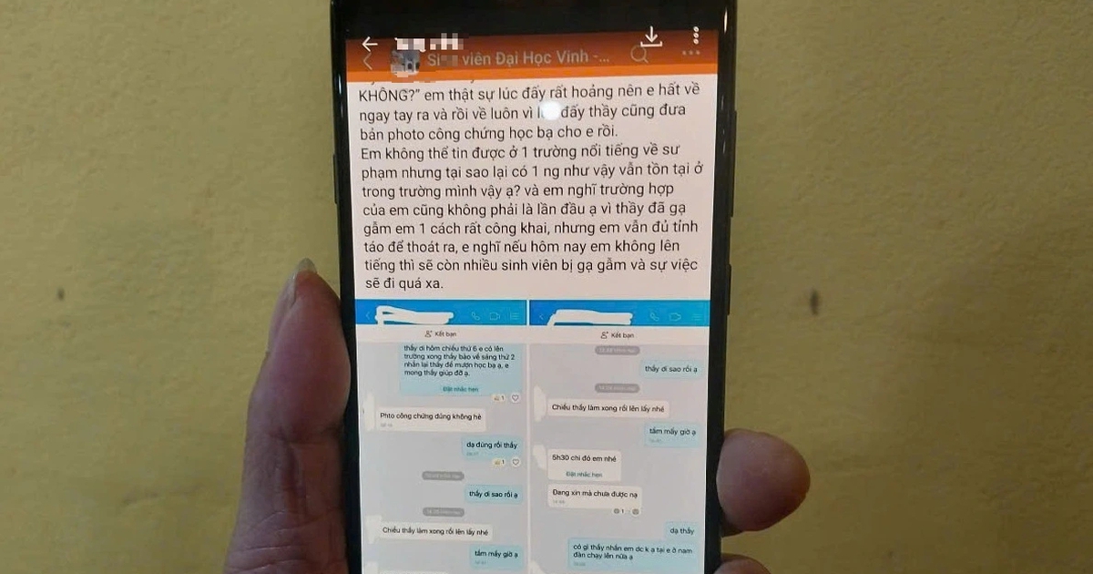 Cảnh cáo 2 chuyên viên Trường ĐH Vinh 'gạ gẫm nữ sinh viên'
