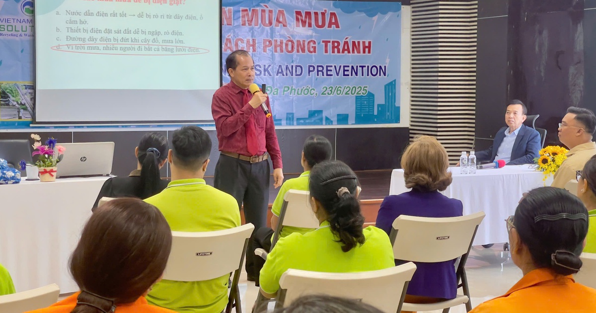 VWS tổ chức tập huấn an toàn mùa mưa cho người lao động