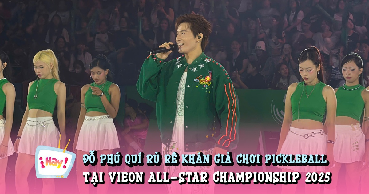 Đỗ Phú Quí rủ rê khán giả chơi pickleball tại VieON All-Star Championship 2025