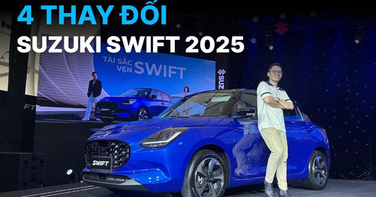 4 thay đổi đáng chú ý trên Suzuki Swift 2025