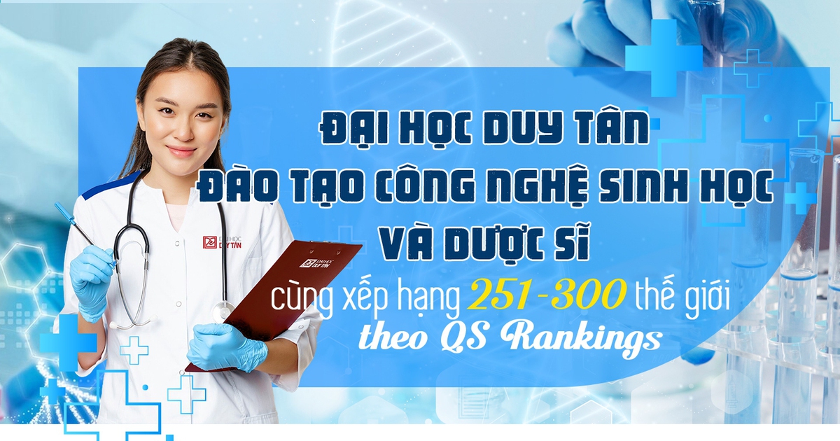ĐH Duy Tân đào tạo Công nghệ Sinh học và Dược sĩ cùng xếp hạng 251-300 thế giới theo QS Ranking