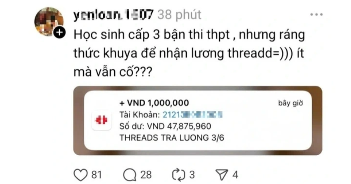 Mạng xã hội Threads trả lương cho người dùng?