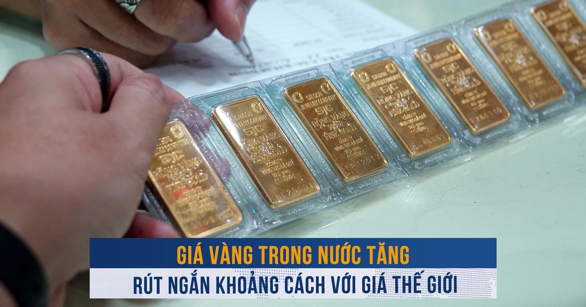 Biến động vàng ngày 3.6: Giá vàng trong nước tăng, rút ngắn khoảng cách với giá thế giới