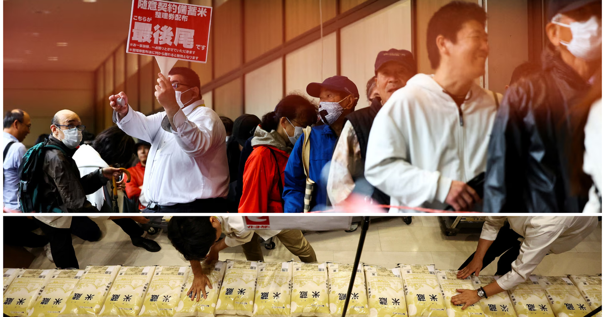 Sửng sốt người Nhật đổ xô xếp hàng mua gạo rẻ