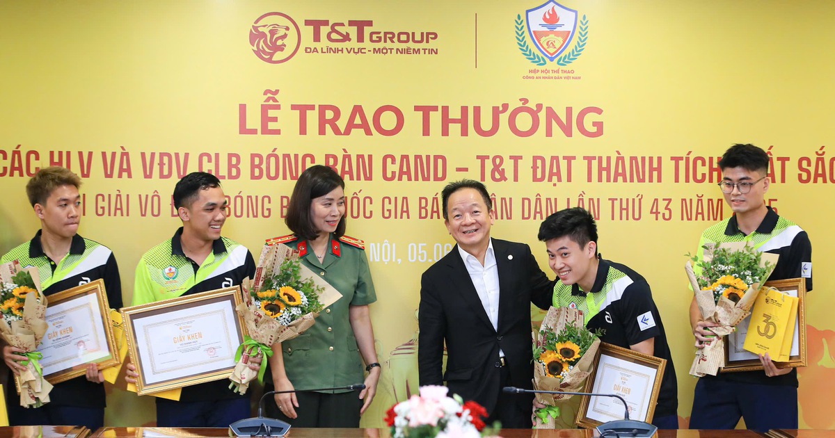Thắng lớn giải bóng bàn quốc gia, Đinh Anh Hoàng cùng đồng đội được bầu Hiển thưởng tiền tỉ