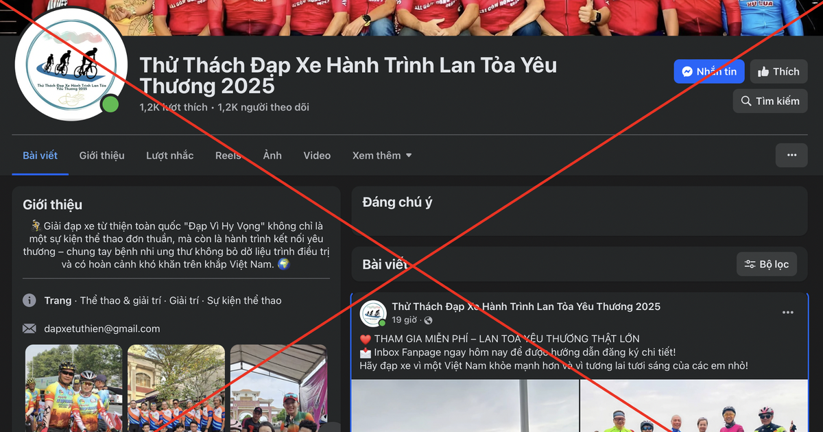 Lừa đảo thử thách đạp xe gây quỹ trên Facebook: Mạo danh, yêu cầu tải app