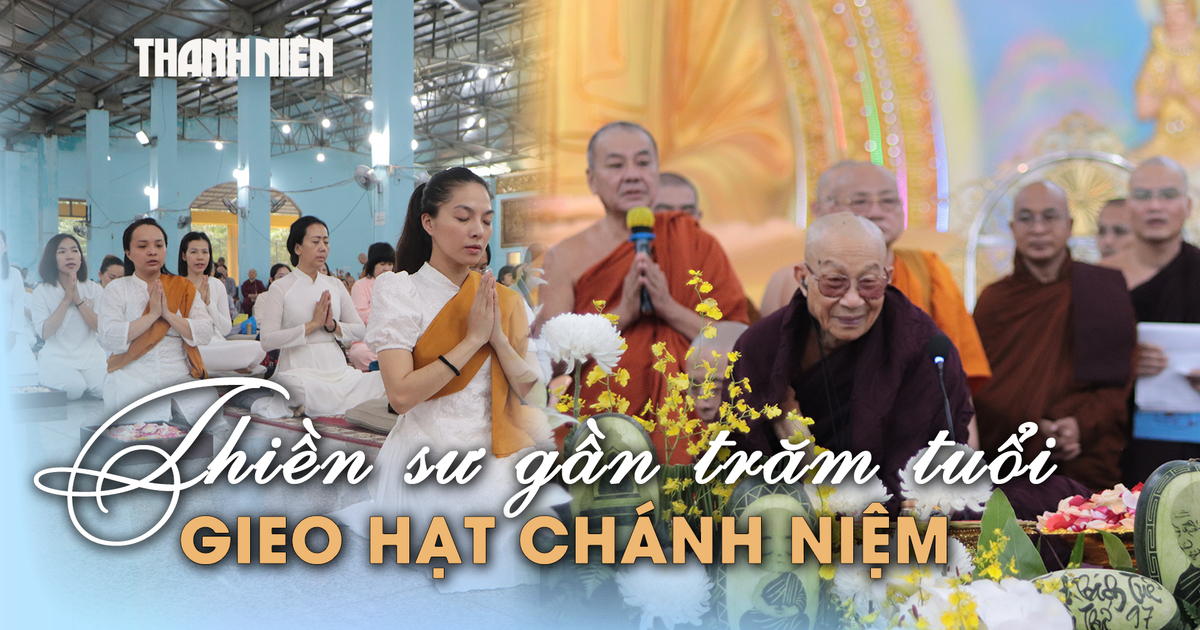 Thiền sinh xúc động trước Thiền sư gần trăm tuổi vẫn truyền thiền