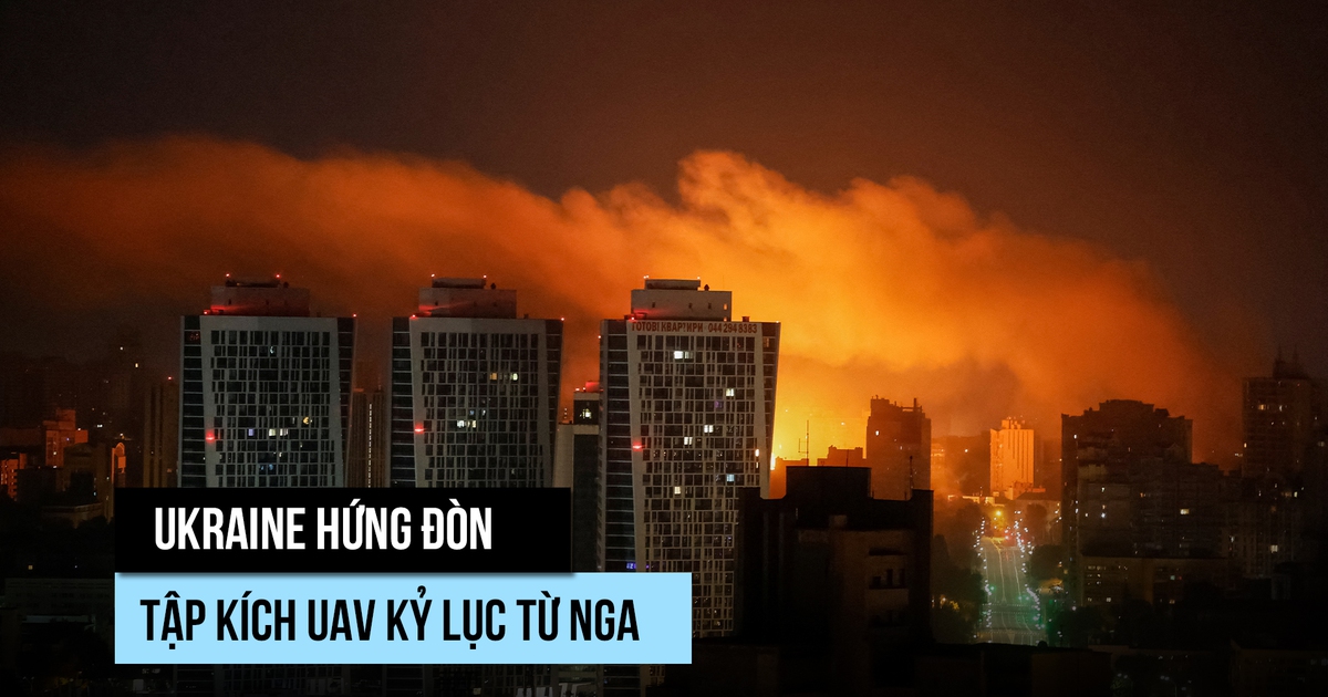 Ukraine hứng đòn UAV kỷ lục từ Nga sau lời hứa vũ khí từ ông Trump