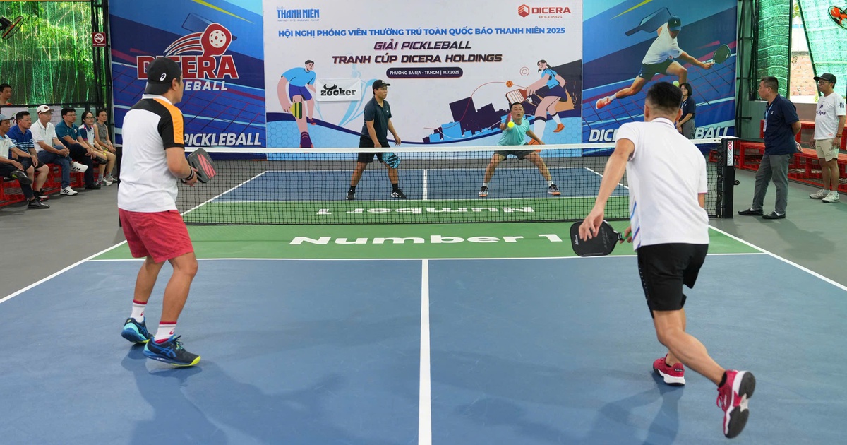Tranh tài sôi nổi tại giải pickleball tranh cúp DICERA