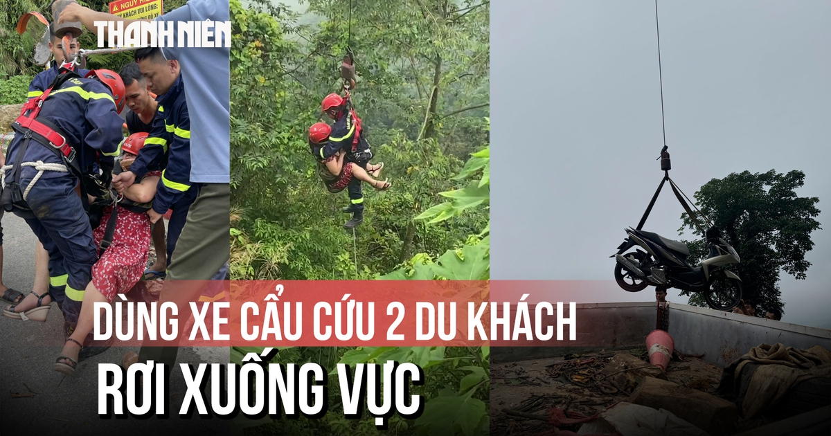 Chạy xe máy rơi xuống vực ở VQG Ba Vì, 2 du khách được cứu thế nào?