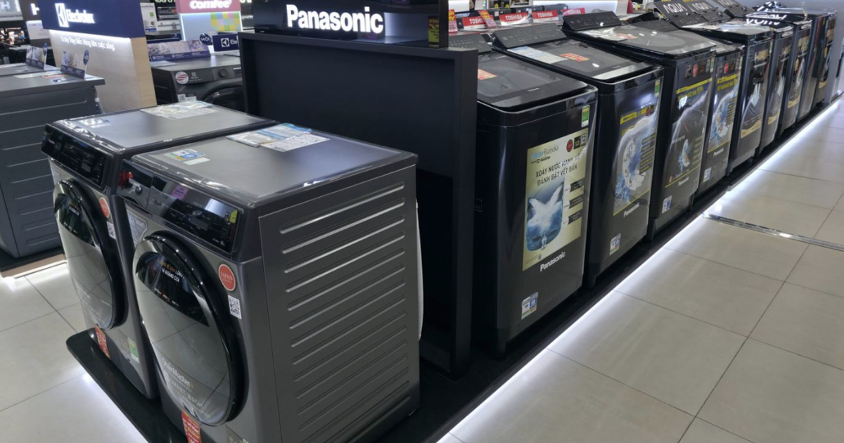 Panasonic hợp tác Điện máy Xanh tăng tốc mảng bán lẻ máy giặt lồng ngang