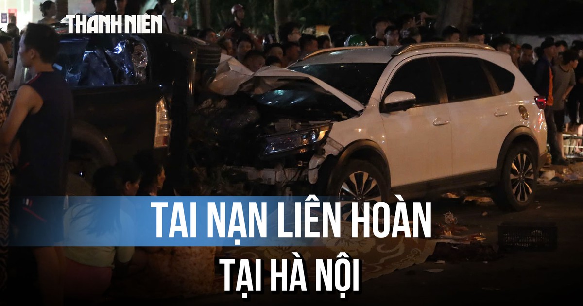 Hà Nội: Ô tô gây tai nạn liên hoàn, ít nhất một người tử vong