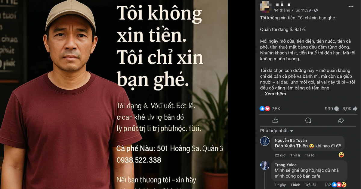 T&iacute;nh đ&oacute;ng cửa v&igrave; ế, chủ qu&aacute;n c&agrave; ph&ecirc; TP.HCM cầu cứu: &#039;T&ocirc;i kh&ocirc;ng xin tiền...&#039; v&agrave; điều bất ngờ