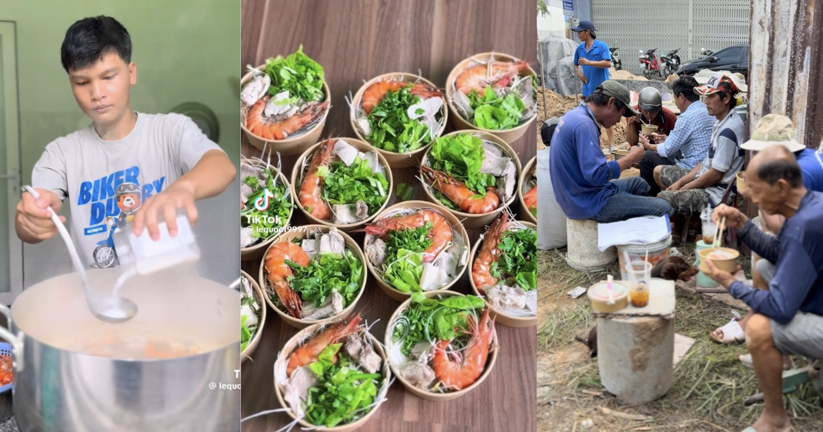 Nấu ăn đ&atilde;i thợ x&acirc;y nh&agrave;, ch&agrave;ng trai miền T&acirc;y nhận về triệu view