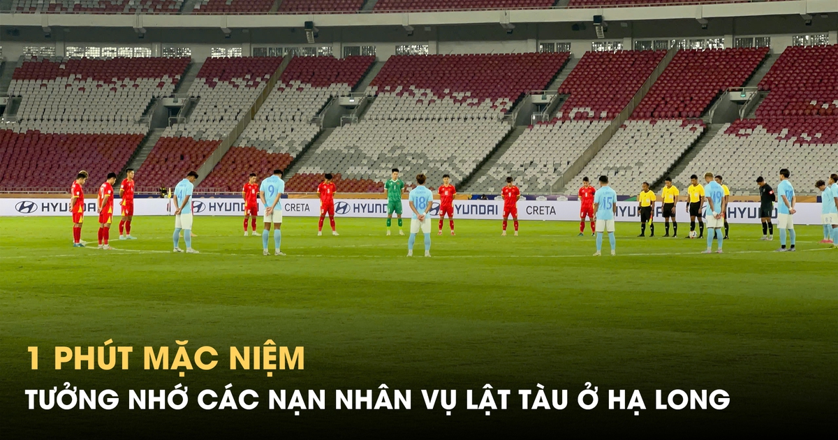 U.23 Việt Nam và U.23 Campuchia dành 1 phút mặc niệm cho nạn nhân vụ lật tàu ở Hạ Long U.23 Việt Nam và U.23 Campuchia dành 1 phút mặc niệm cho nạn nhân vụ lật tàu ở Hạ Long