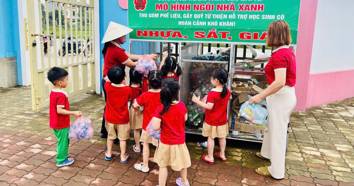 Công trình măng non 'Ngôi nhà phân loại rác thải'