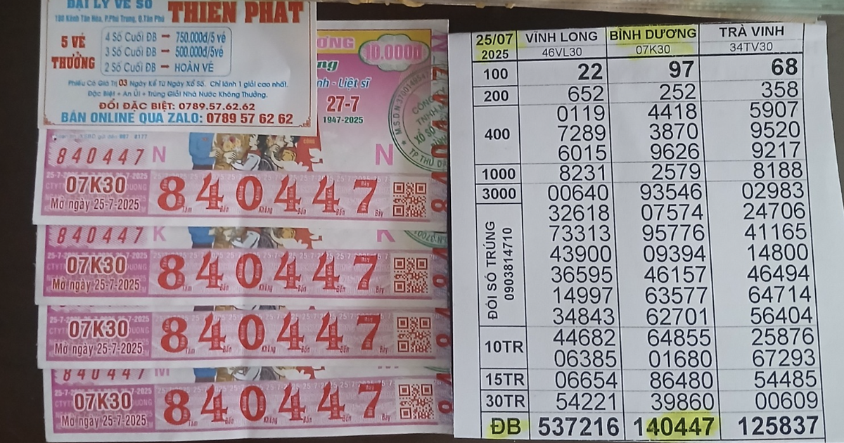 Tr&uacute;ng 4 tờ xổ số miền Nam, người đ&agrave;n &ocirc;ng ở TP.HCM nửa đ&ecirc;m gọi điện đổi thưởng