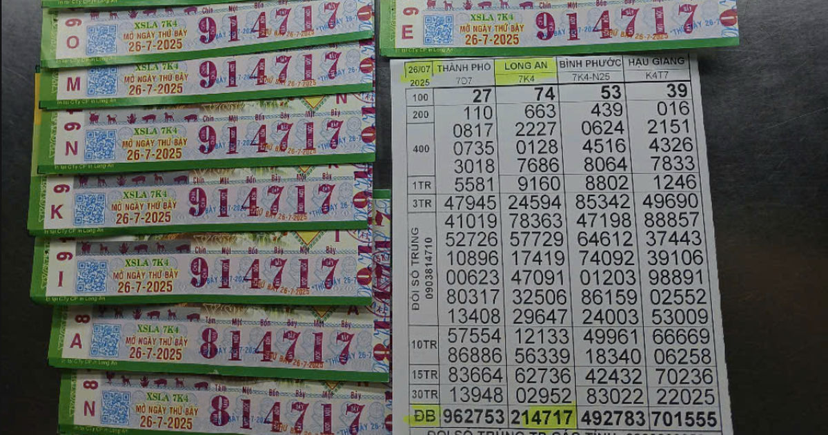 Xổ số miền Nam ng&agrave;y 26 th&aacute;ng 7: Đại l&yacute; TP.HCM đổi 17 tờ tr&uacute;ng 850 triệu
