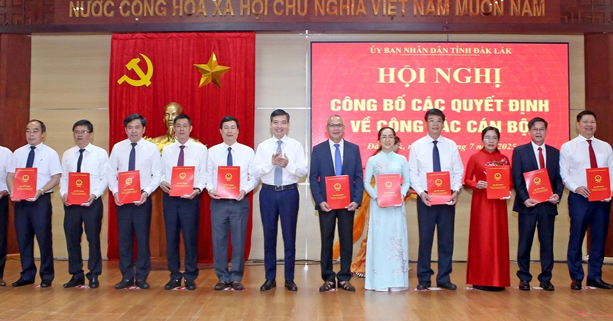 UBND tỉnh Đắk Lắk bổ nhiệm lãnh đạo các sở, ngành, đơn vị trực thuộc
