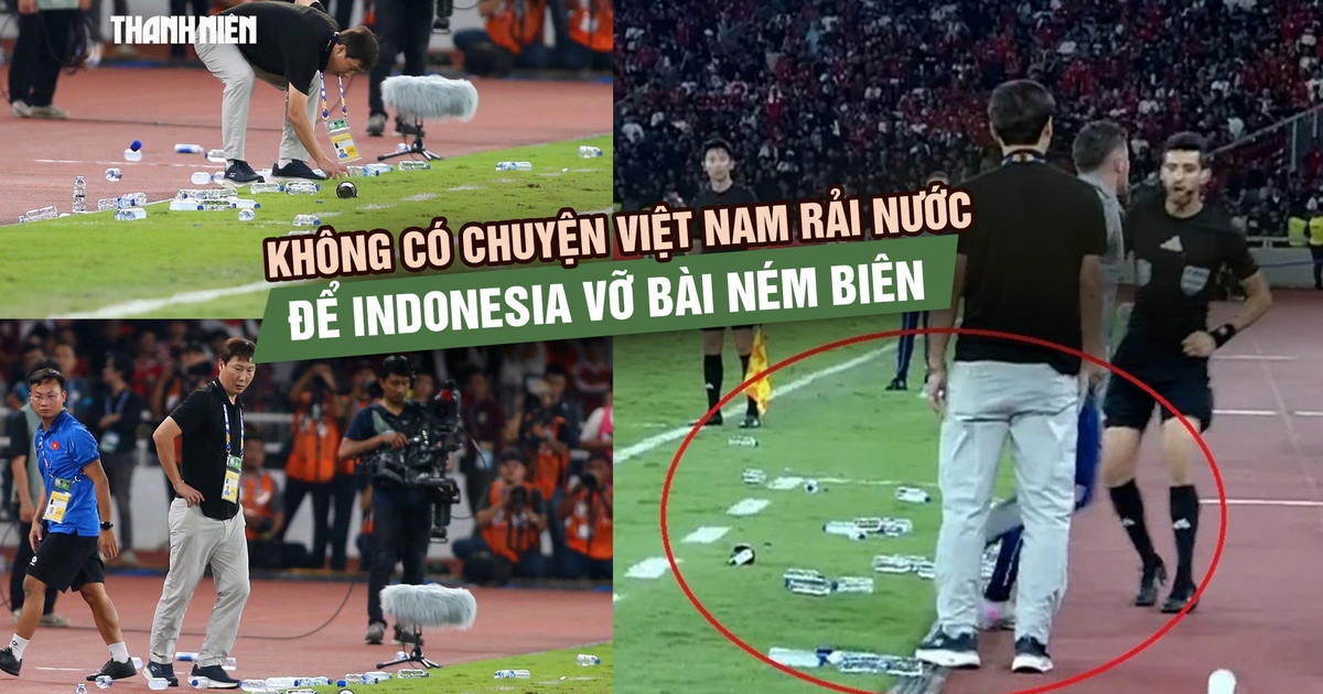 Không có chuyện U.23 Việt Nam rải chai nước khiến Indonesia vỡ bài ném biên