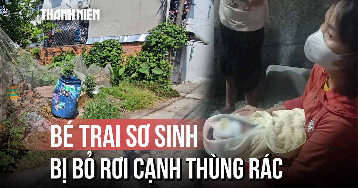 Phát hiện bé trai sơ sinh trong túi nhựa gần thùng rác
