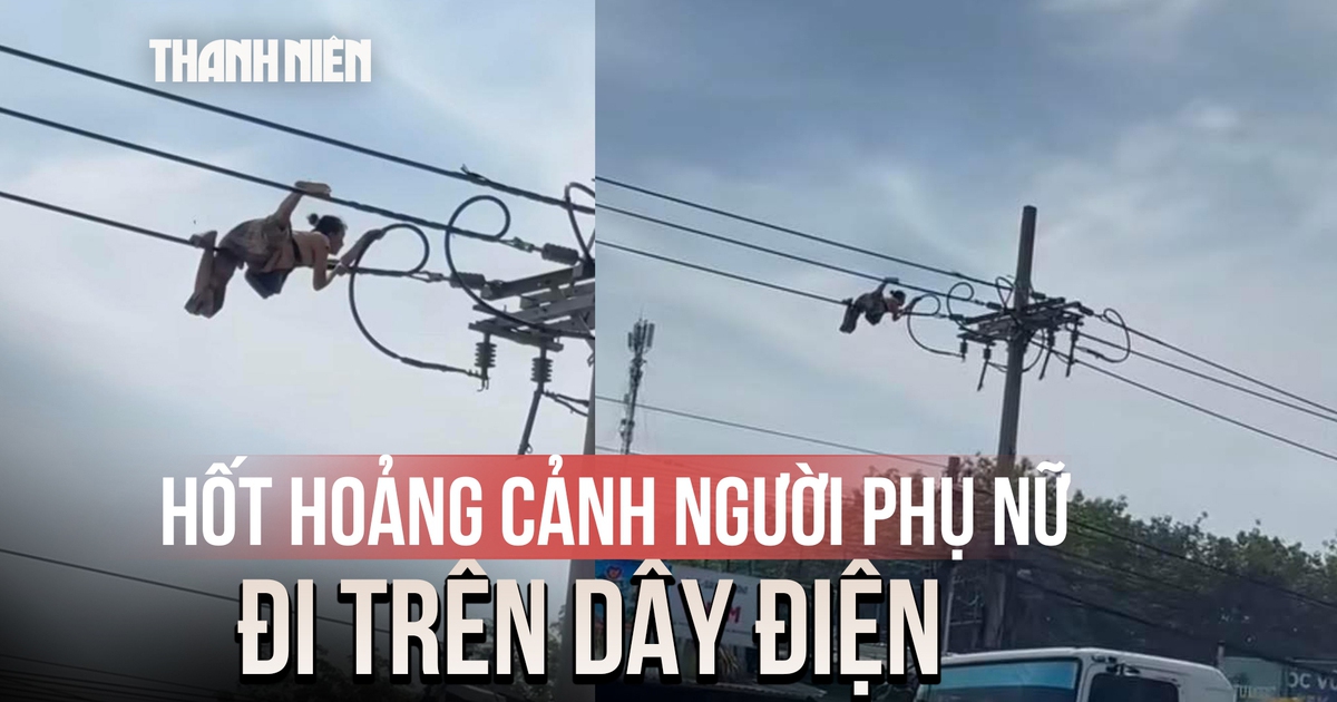 Hốt hoảng cảnh người phụ nữ đi trên dây điện, té ngã trọng thương ở TP.HCM