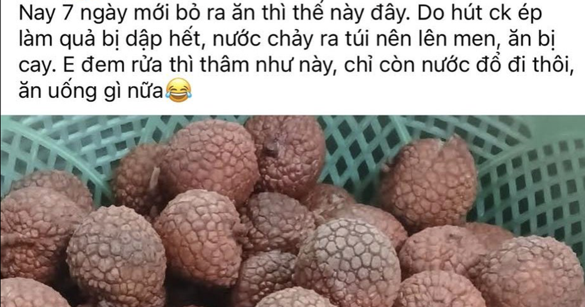 Sai lầm khi hút chân không để bảo quản vải thiều