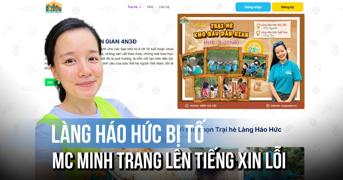 Làng Háo Hức bị tố nhà vệ sinh bẩn, trẻ bị bắt nạt, MC Minh Trang lên tiếng xin lỗi