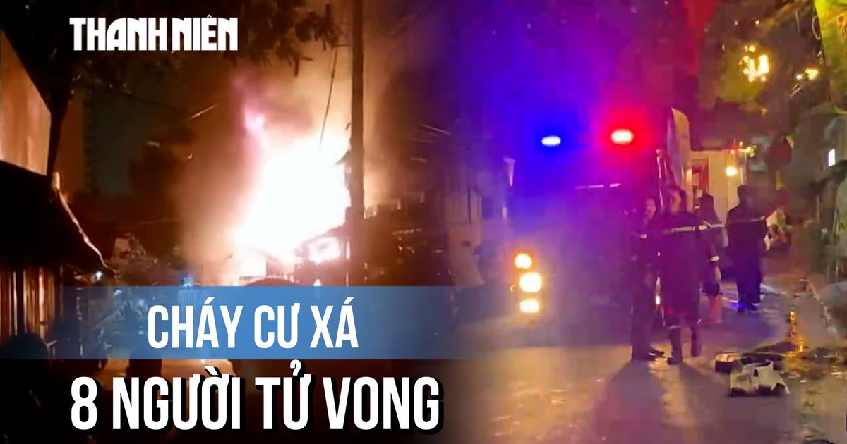 Hiện trường vụ cháy cư xá khiến 8 người tử vong ở TP.HCM