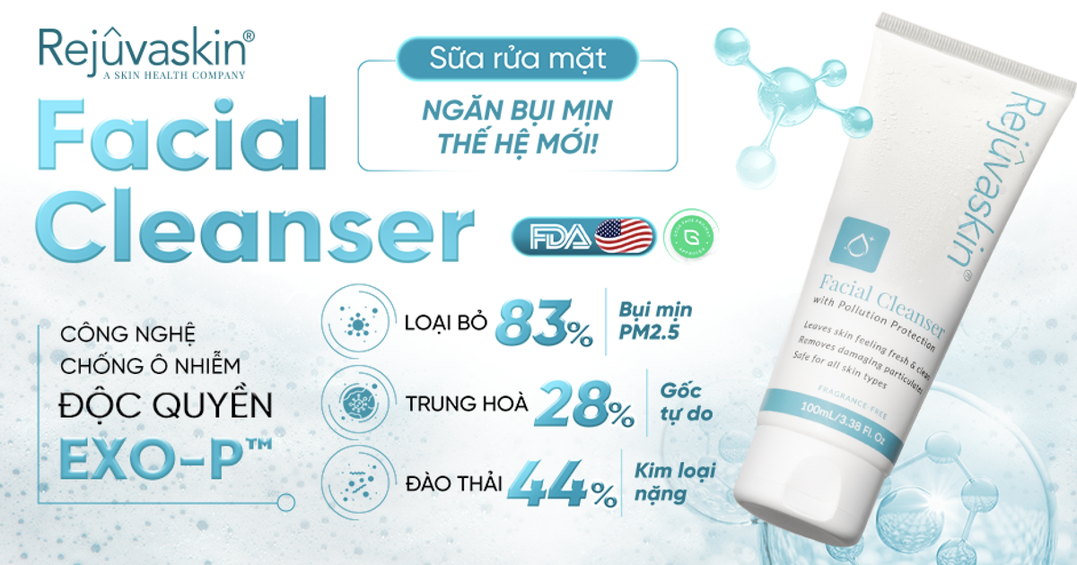 Sữa rửa mặt tiên phong với công nghệ hỗ trợ làm sạch bụi mịn PM2.5