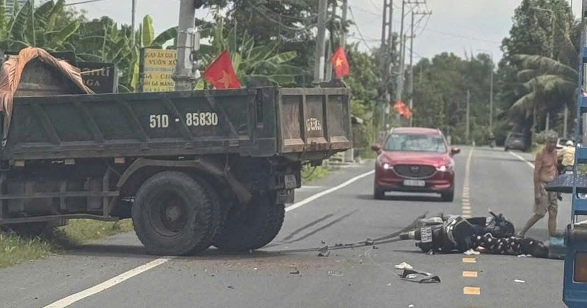 TP.HCM: 2 mẹ con tử vong thương tâm sau va chạm xe ben