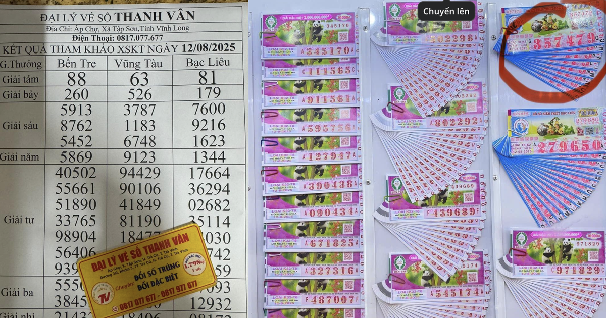 Xổ số miền Nam ng&agrave;y 12 th&aacute;ng 8: Đại l&yacute; b&aacute;n 14 tờ tr&uacute;ng 700 triệu