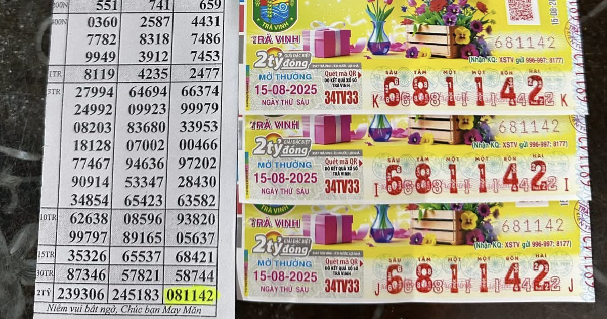 Xổ số miền Nam ng&agrave;y 15 th&aacute;ng 8: Nhiều người vừa tr&uacute;ng đ&agrave;i Tr&agrave; Vinh, B&igrave;nh Dương