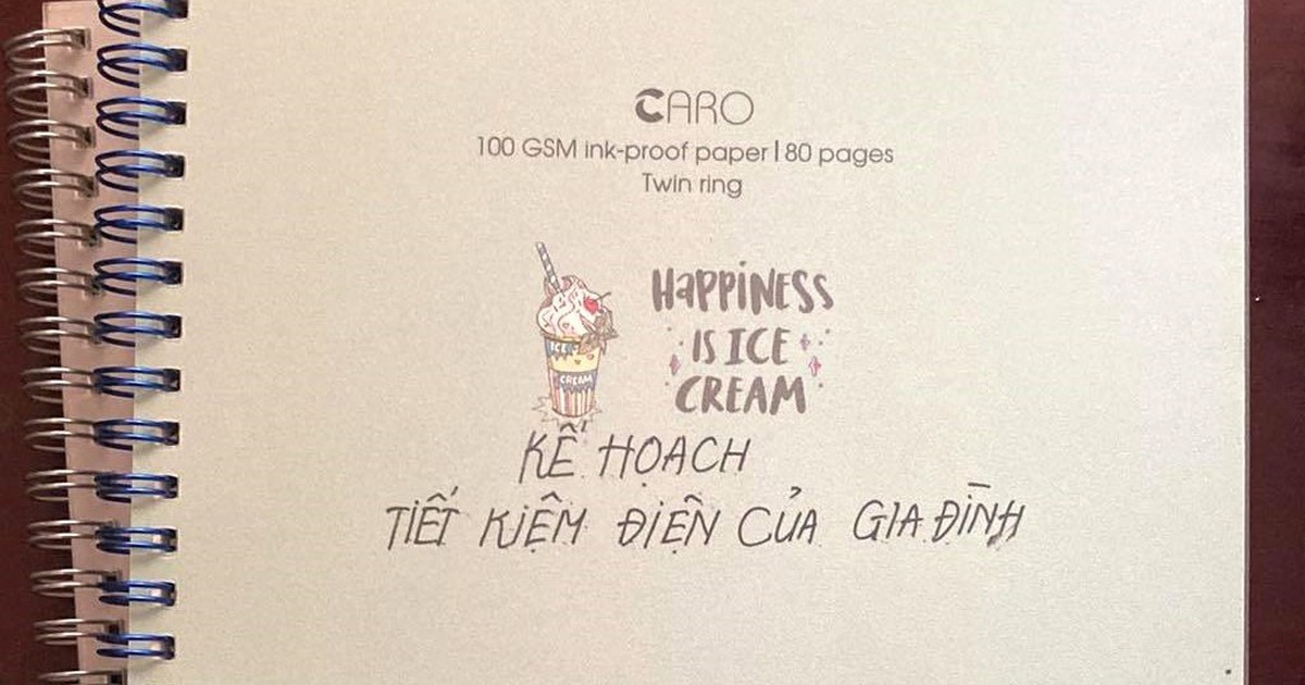 Cuốn sổ ghi điện ở nh&agrave; t&ocirc;i