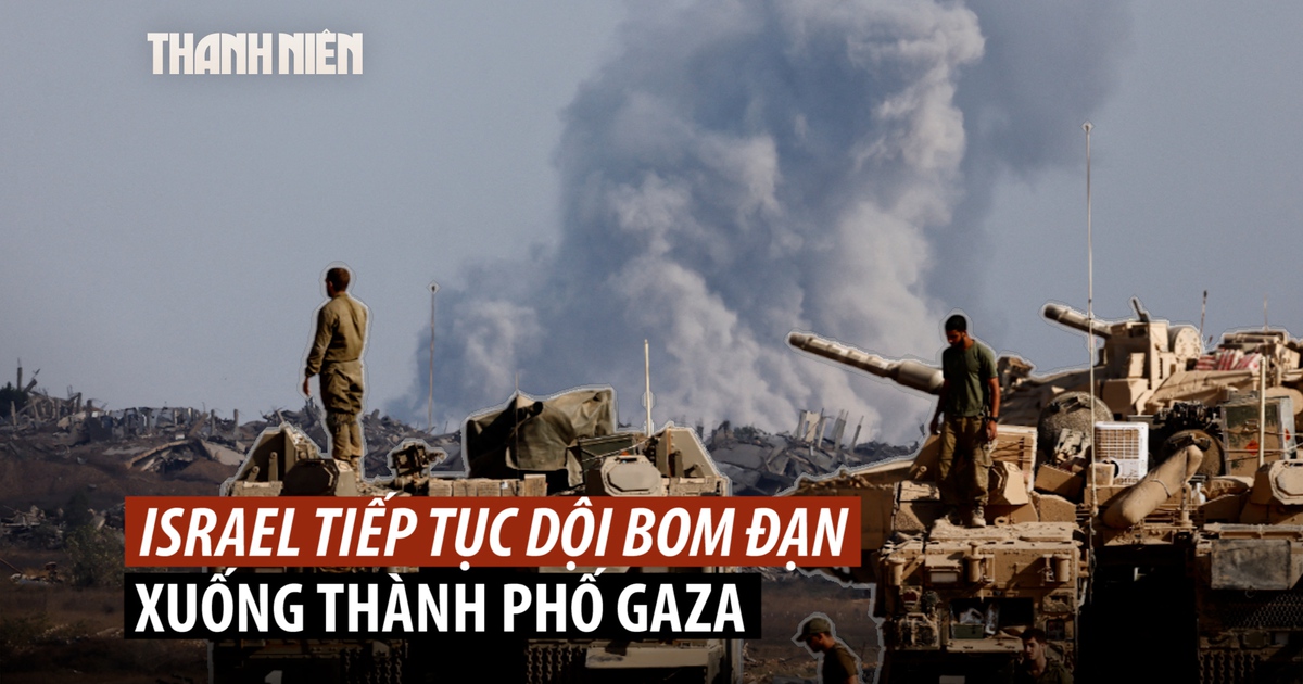 Bom đạn Israel vùi dập ngoại ô thành phố Gaza trước giờ tấn công