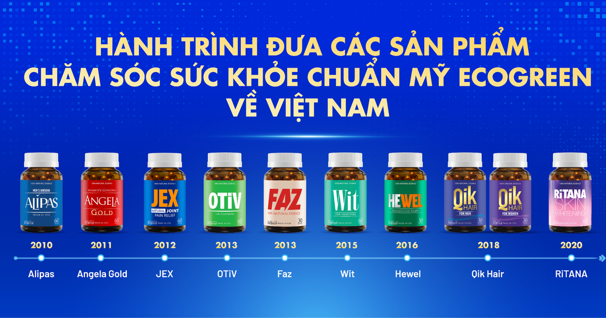 Hành trình 15 năm các sản phẩm ECOGREEN từ Mỹ chăm sóc sức khỏe, nâng cao chất lượng sống cho người Việt