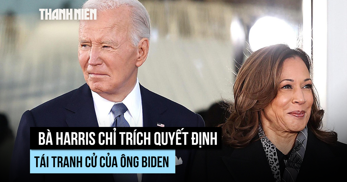 Bà Harris nói quyết định tái tranh cử của ông Biden là 'liều lĩnh, cá nhân'