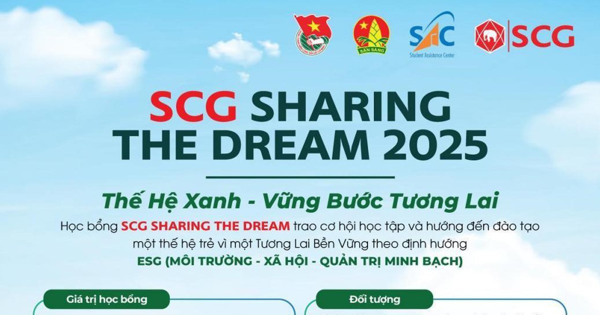 Học bổng SCG Sharing the Dream lần thứ 19 đồng hành cùng ước mơ người trẻ Việt