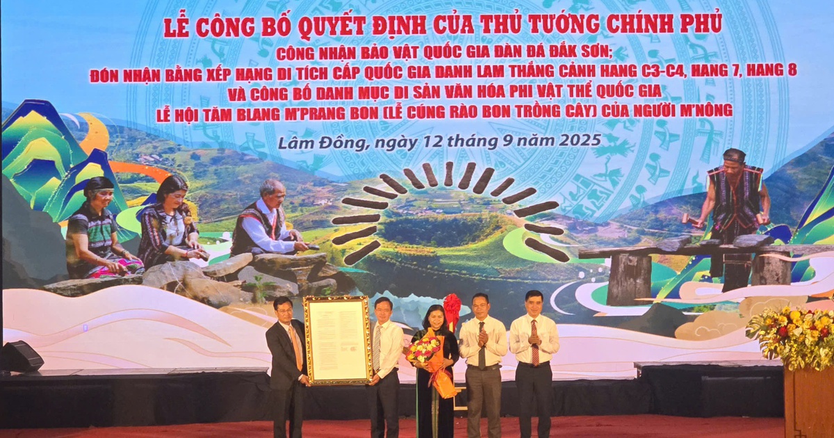 Đàn đá Đắk Sơn ở Lâm Đồng được công nhận là bảo vật quốc gia