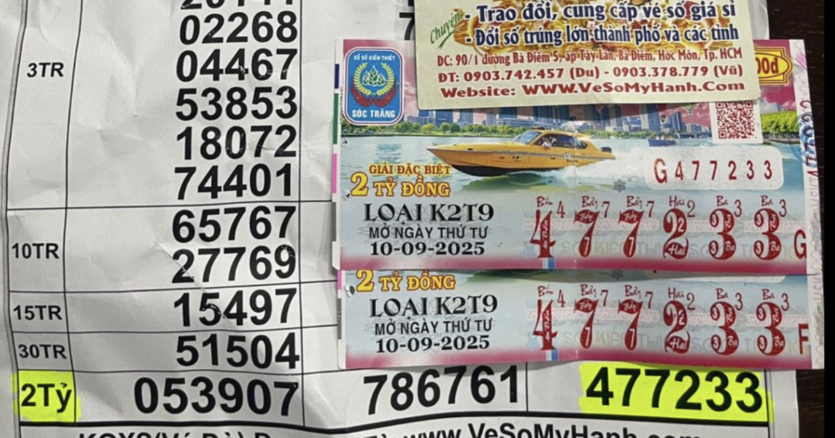 Người đ&agrave;n &ocirc;ng TP.HCM được tặng v&eacute; số, bất ngờ tr&uacute;ng 4 tỉ xổ số miền Nam