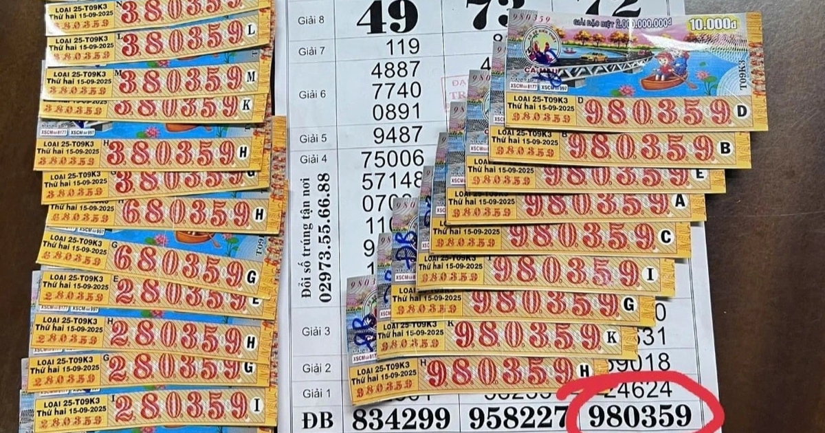 Đại l&yacute; đổi h&agrave;ng loạt v&eacute; tr&uacute;ng độc đắc xổ số miền Nam đ&agrave;i C&agrave; Mau