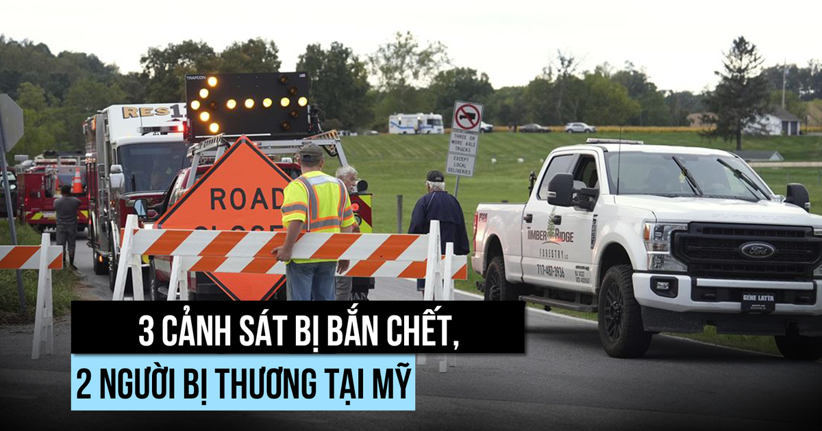 3 cảnh sát bị bắn chết, 2 người bị thương tại Mỹ