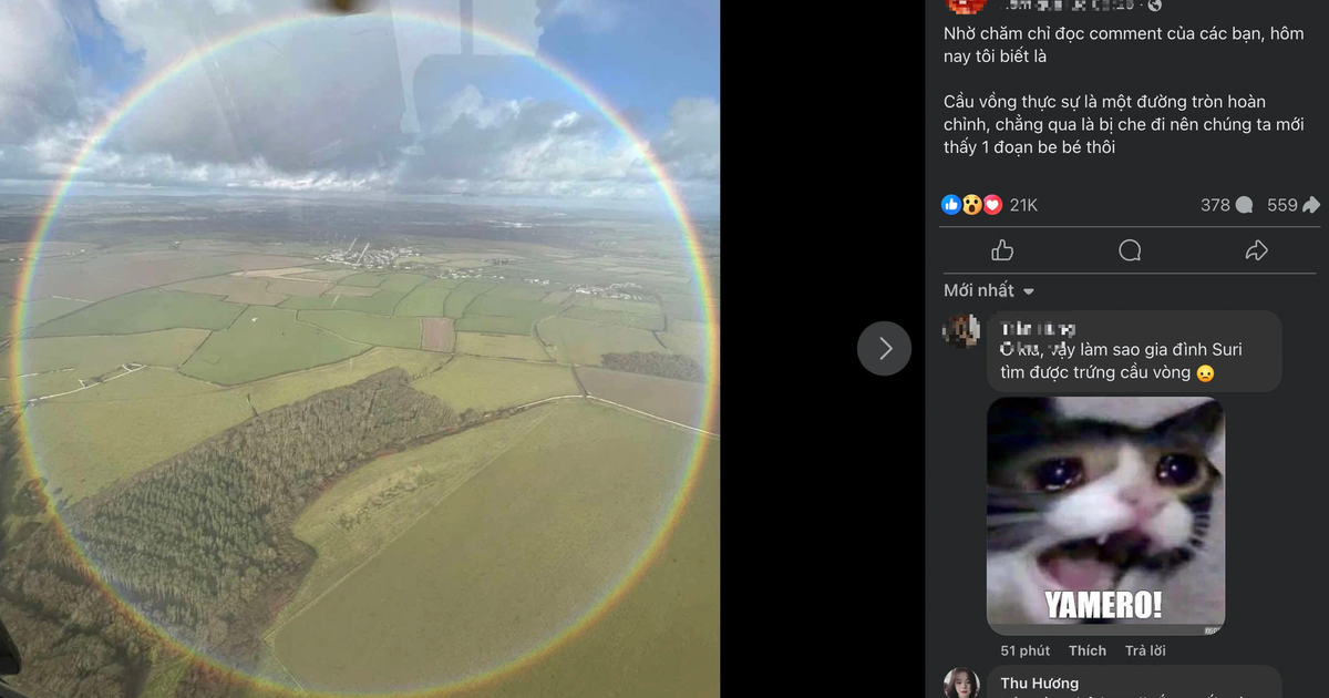 H&igrave;nh ảnh cầu vồng h&igrave;nh tr&ograve;n kh&aacute;c lạ &#039;g&acirc;y sốt mạng&#039;: Khoa học giải th&iacute;ch sao?