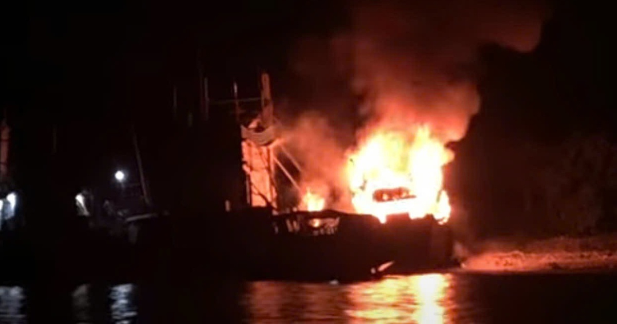 Đồng Th&aacute;p: Ch&aacute;y t&agrave;u c&aacute; đang neo đậu