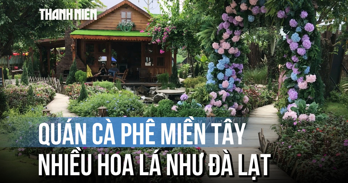 Giới trẻ thích mê quán cà phê miền Tây có nhiều hoa lá như Đà Lạt