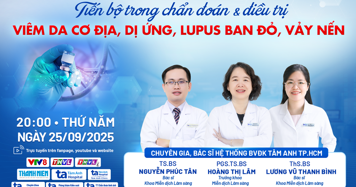 Tiến bộ trong điều trị bệnh viêm da cơ địa, dị ứng, lupus ban đỏ, vảy nến