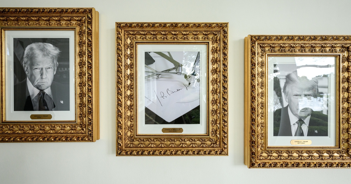 Nh&agrave; Trắng treo tranh &#039;Đại lộ Danh vọng Tổng thống&#039;, bất ngờ &lsquo;ch&acirc;n dung&rsquo; &ocirc;ng Biden