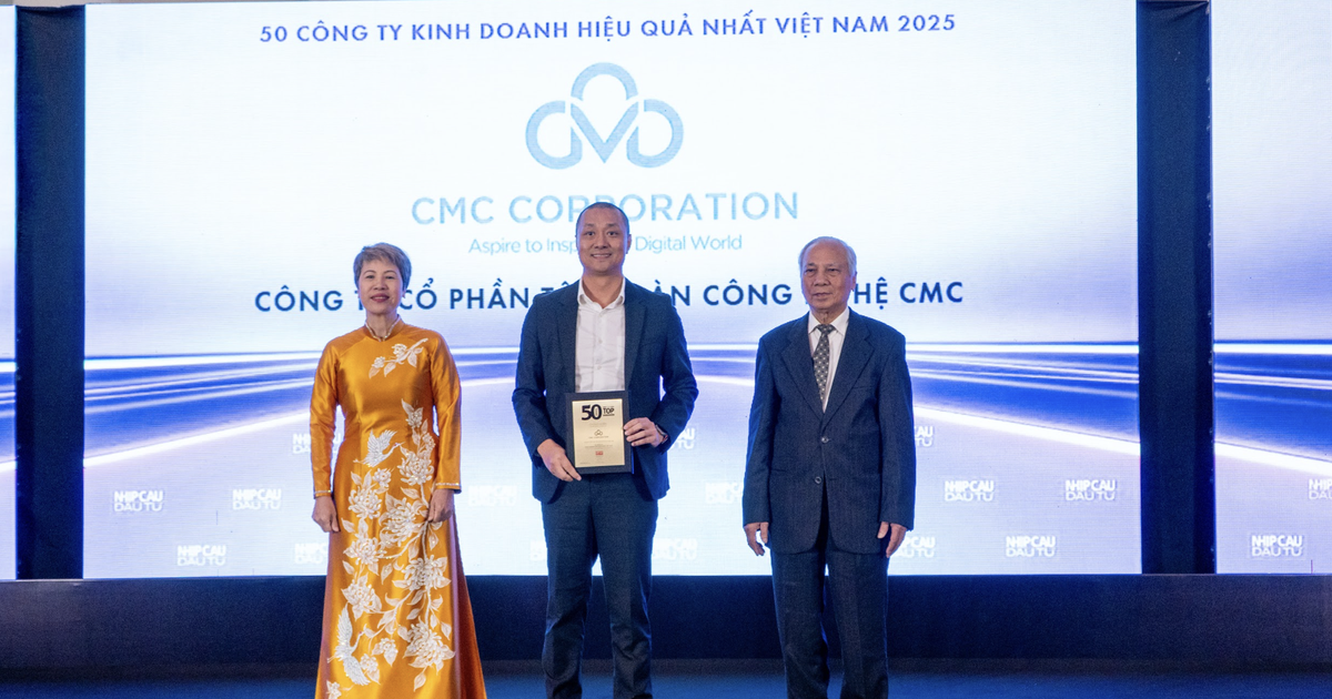 CMC vào top 50 công ty kinh doanh hiệu quả nhất Việt Nam 2025