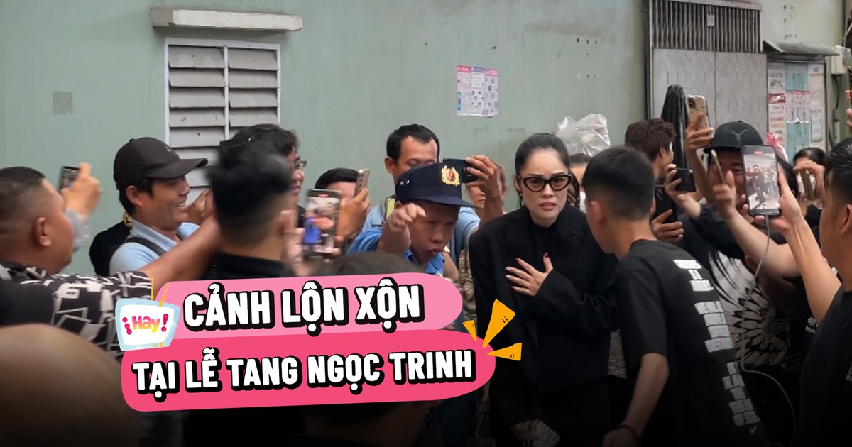 Nghệ sĩ chật vật qua đám đông vào viếng diễn viên Ngọc Trinh